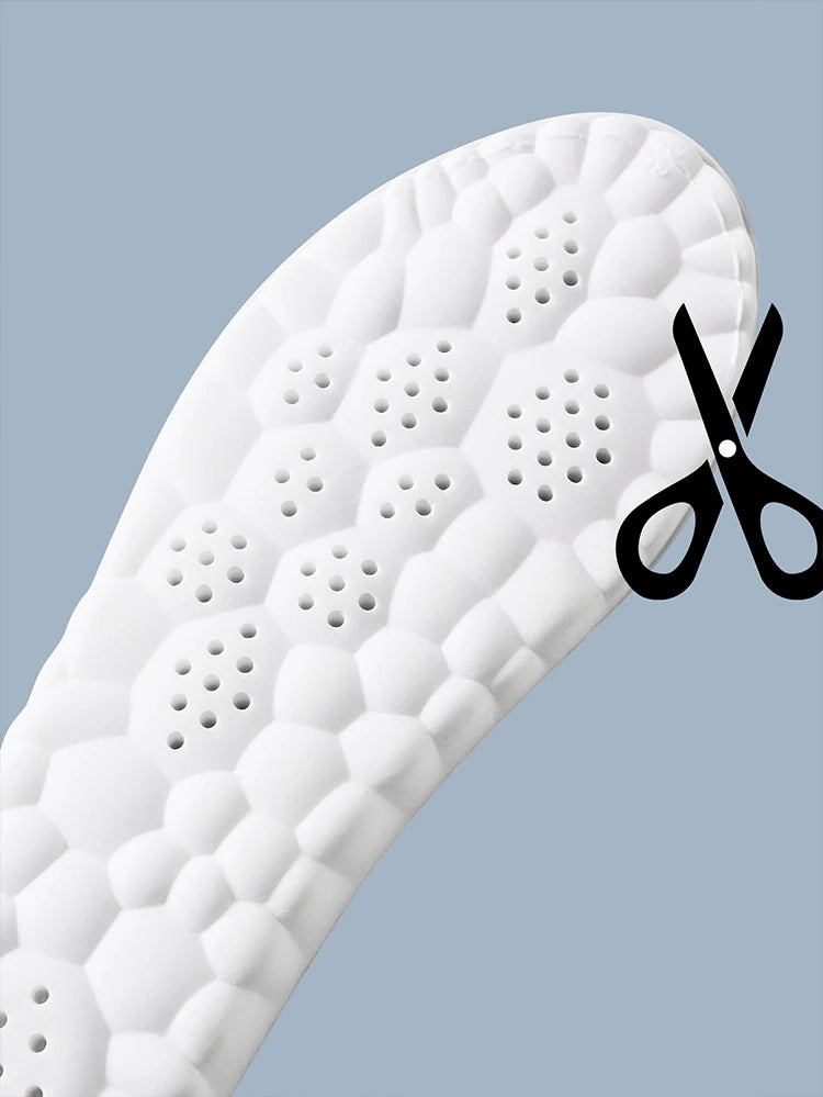 Semelles intérieures de Sport en Latex, 1/2/4 paires, coussinets de chaussures souples à haute élasticité, orthèses, respirantes, Absorption des chocs, coussin de soutien de la voûte plantaire