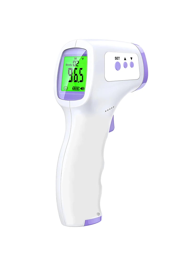 Thermomètre infrarouge numérique front corps thermomètres de fièvre sans contact ou oxymètre de pouls de doigt portable médical oxygène sanguin