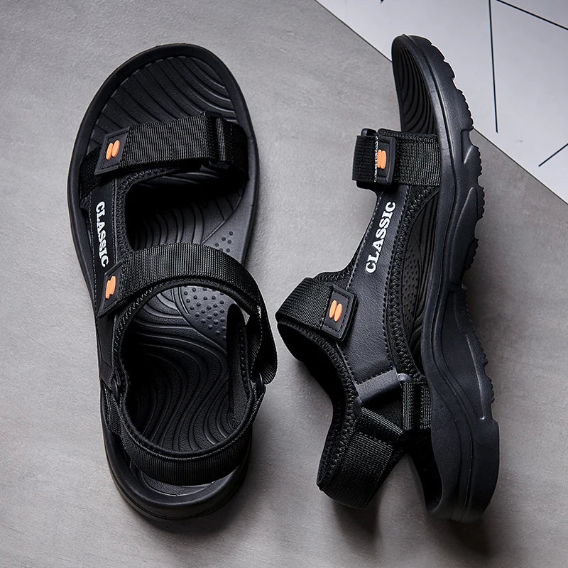 Hommes sandales été loisirs plage vacances sandales hommes chaussures nouvelles baskets d'extérieur mâle rétro confortable sandales décontractées hommes