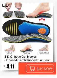 Semelles orthopédiques en gel de qualité supérieure unisexe, pied plat 4WD, semelle de santé pour chaussures, insertion de coussin de soutien de la voûte plantaire pour fasciite plantaire
