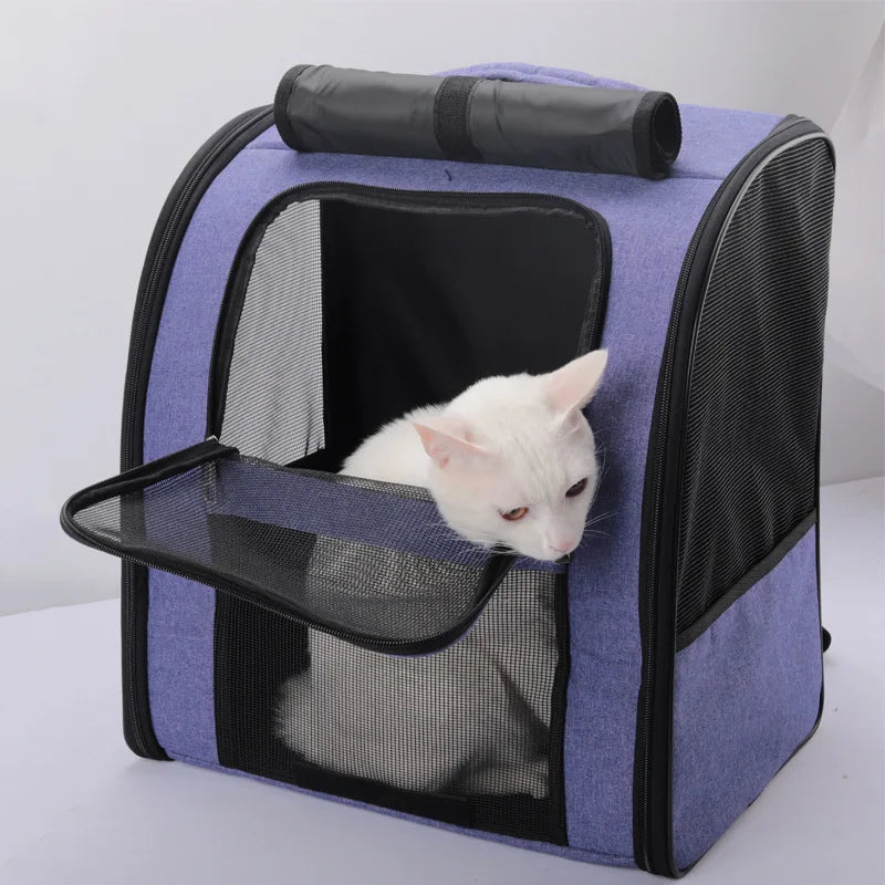 Sacs à dos pour animaux de compagnie, sac à bandoulière respirant pour l'extérieur, pour petits chiens et chats, sac à dos pliable de voyage Portable, fournitures pour animaux de compagnie