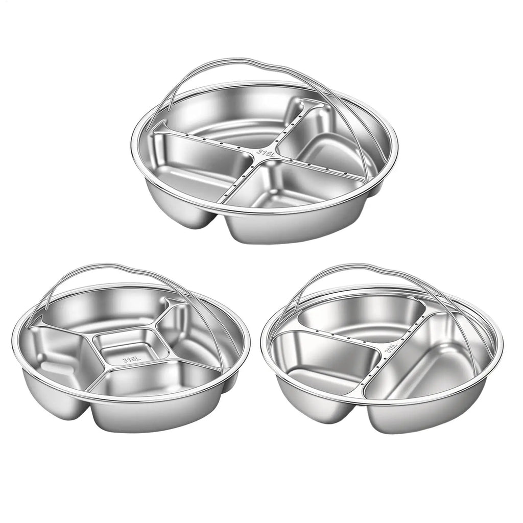 Assiette alimentaire compartimentée 5 compartiments pour salade de fruits, vaisselle réutilisable, compatible lave-vaisselle, plateau de service
