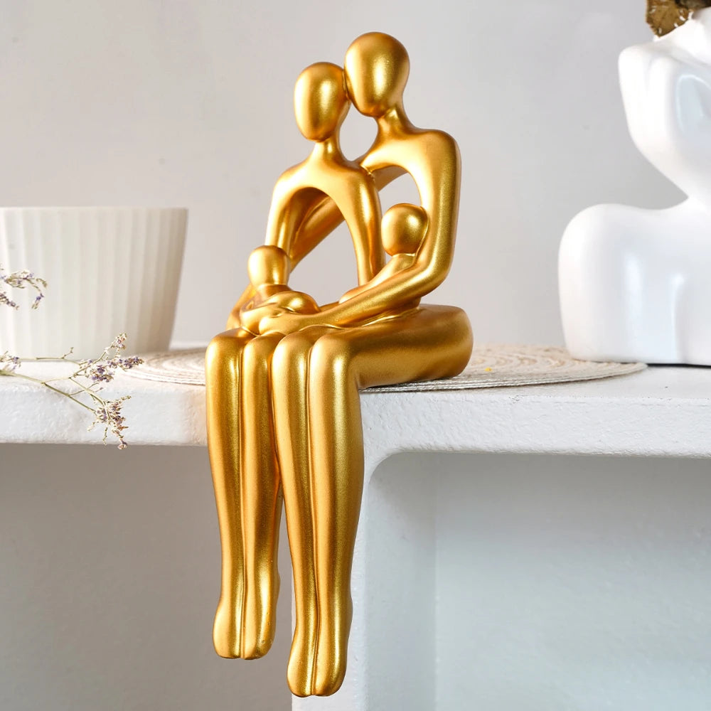 Ornements de bureau d'entrée de salon créatifs et intéressants pour une famille de quatre décorations modernes en forme de caractère abstrait