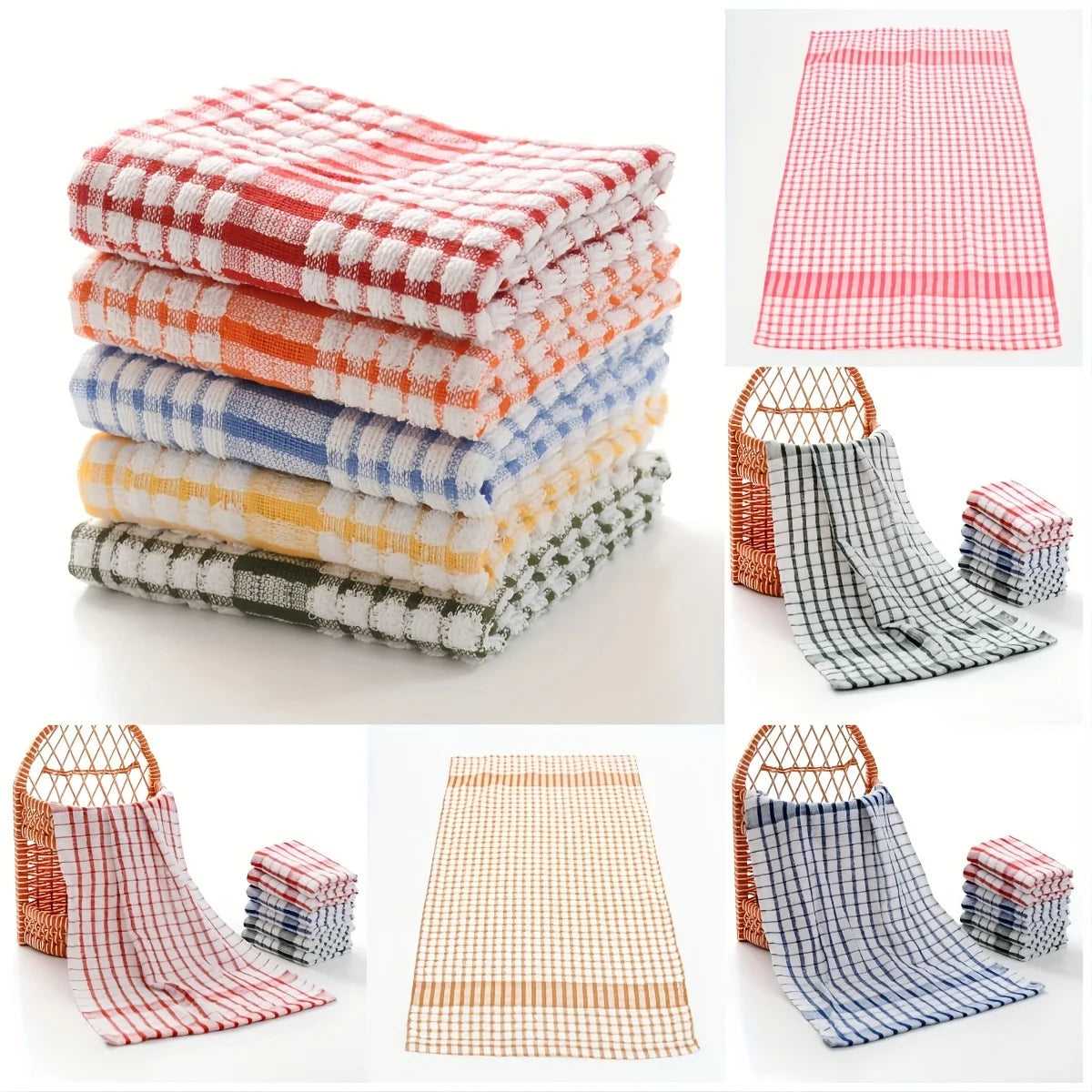Serviettes absorbantes à carreaux