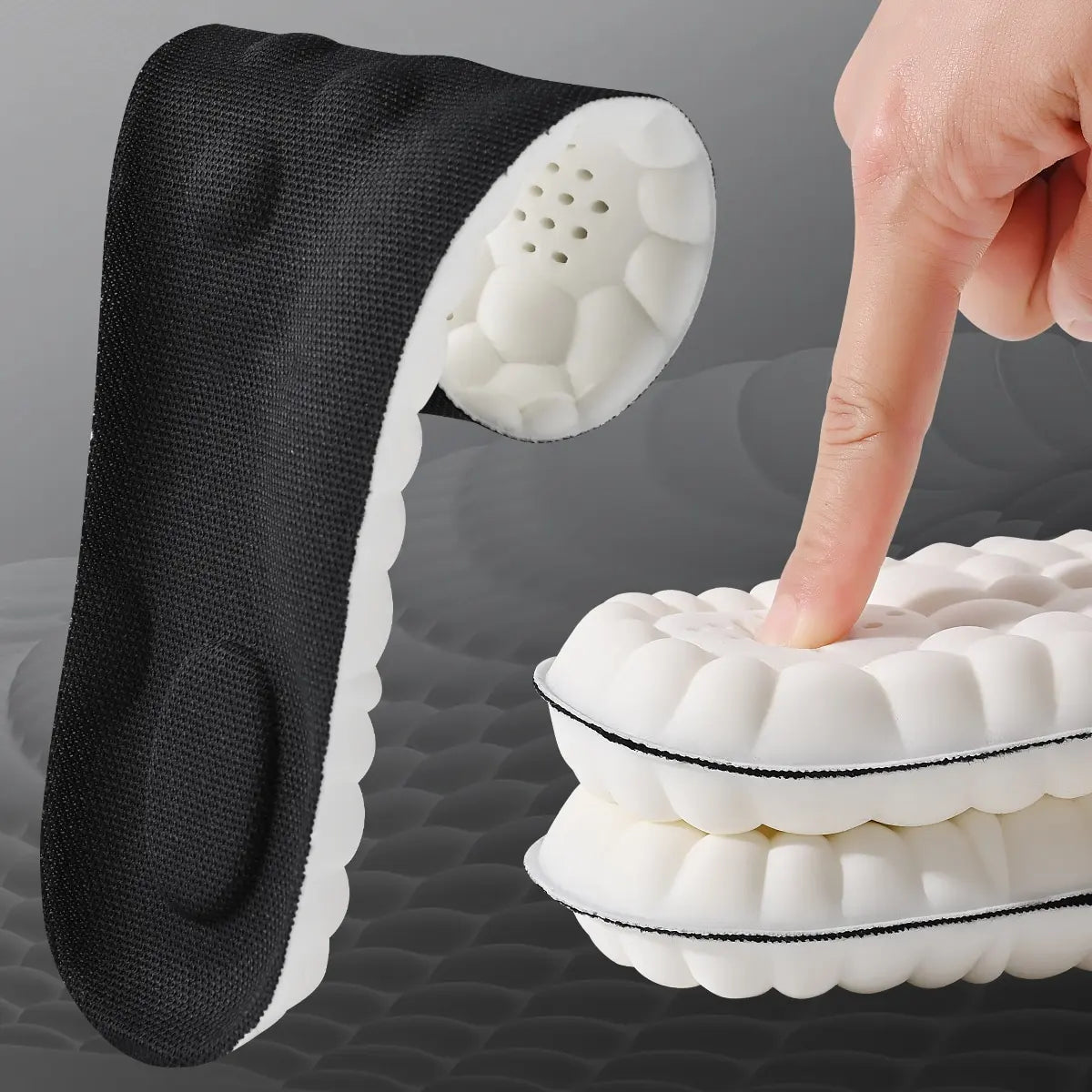 Semelles intérieures de Sport en Latex, 1/2/4 paires, coussinets de chaussures souples à haute élasticité, orthèses, respirantes, Absorption des chocs, coussin de soutien de la voûte plantaire