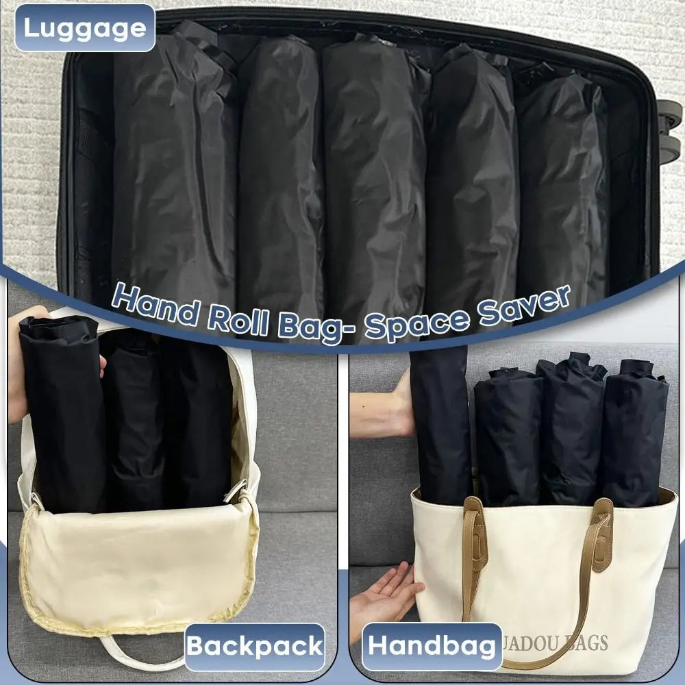 Sac de rangement sous vide pour bagages, sacs sous vide réutilisables en rouleau pour voyage, sac de Compression sous vide étanche, gain de place