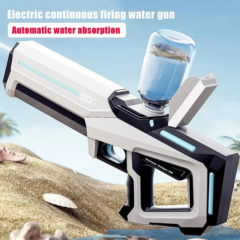 Pistolets à eau électriques pour adultes, puissant gicleur, aspiration automatique d'eau, jouet de plage en plein air d'été pour garçons, cadeau pour enfants