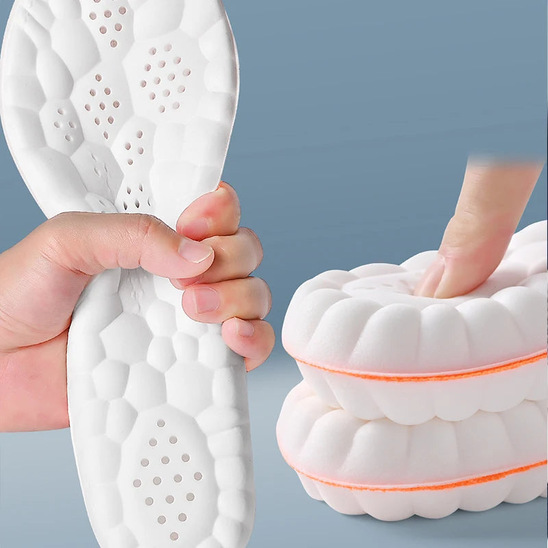 Semelles intérieures de Sport en Latex, 1/2/4 paires, coussinets de chaussures souples à haute élasticité, orthèses, respirantes, Absorption des chocs, coussin de soutien de la voûte plantaire