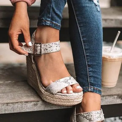 Sandales à Talons pour Femme, Espadrilles Confortables, Chaussures à Plateforme, Nouvelle Collection Été 2025