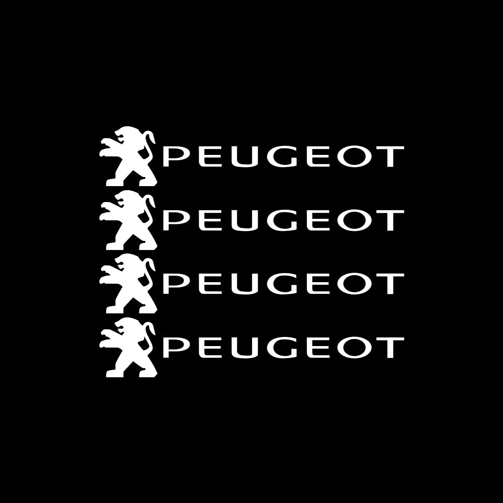 Autocollants réfléchissants en vinyle pour poignée de porte de voiture, 4 pièces, miroir d'essuie-glace, style pour Peugeot 208 2012 ~ 2018 308 2014 ~ 2021 2008