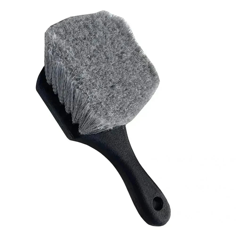 Brosse de nettoyage de roues de voiture, brosse de détail, poignée courte, brosse de lavage de jantes de pneus, nettoyage de véhicules, ensemble d'accessoires d'entretien pour l'automobile