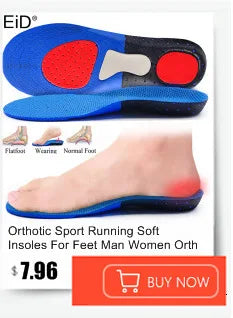 Semelles orthopédiques en gel de qualité supérieure unisexe, pied plat 4WD, semelle de santé pour chaussures, insertion de coussin de soutien de la voûte plantaire pour fasciite plantaire