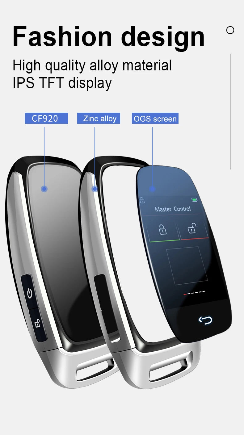 Affichage à distance LCD intelligent universel modifié CF920, clé d'entrée confortable, verrouillage automatique, pour Audi, BMW, Ford, Mazda, Toyota, KIA, Peugeot,   Fiat, Renault, Opel, Jeep, VW, Honda, Hyundai