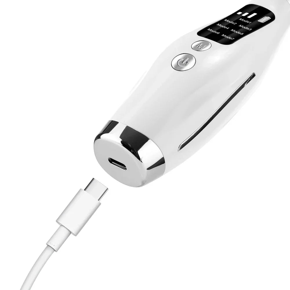 Masseur facial et du cou LED pour usage domestique, 7 couleurs de luminothérapie, 7 modes, 3 niveaux de vibration, lifting du visage, anti-rides, instrument de beauté
