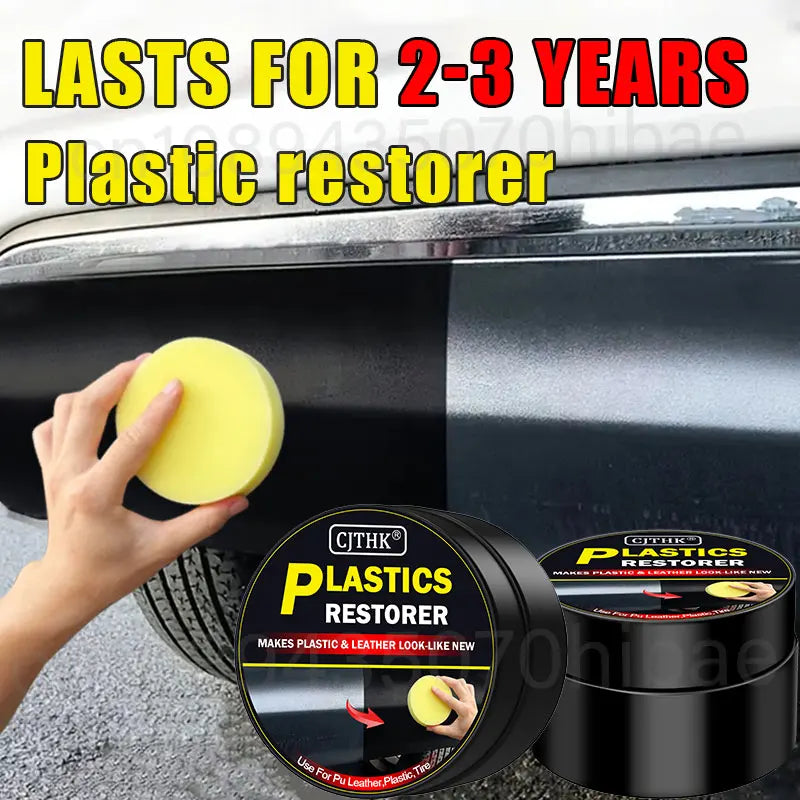 Restaurateur de plastique de voiture retour au noir brillant, produits de nettoyage de voiture, restauration du cuir et du plastique, rénovateur de revêtement de polissage et de réparation automobile