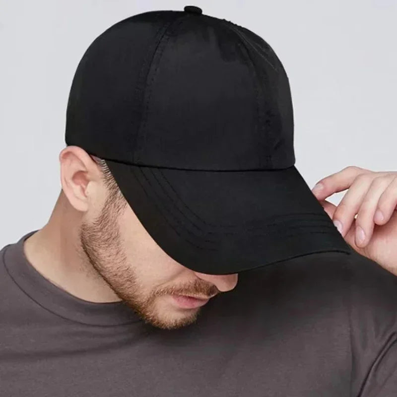 Casquette de Baseball à séchage rapide pour hommes, grande taille 63-67cm, chapeau de papa respirant, grande taille, couronne souple réglable, casquette de course unisexe, nouvelle collection