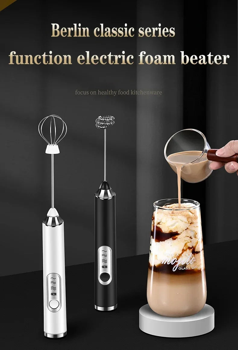 Gadgets de cuisine domestiques sans fil, accessoires de cuisine électriques, mélangeur de lait, mousseur, Mini batteur à café et œufs, outils de battage, Bar à manger