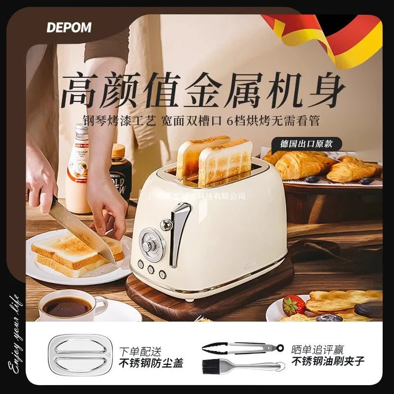 Grille-pain multifonction domestique, petits appareils, chauffage automatique, Machine à pain, petit déjeuner, en acier inoxydable