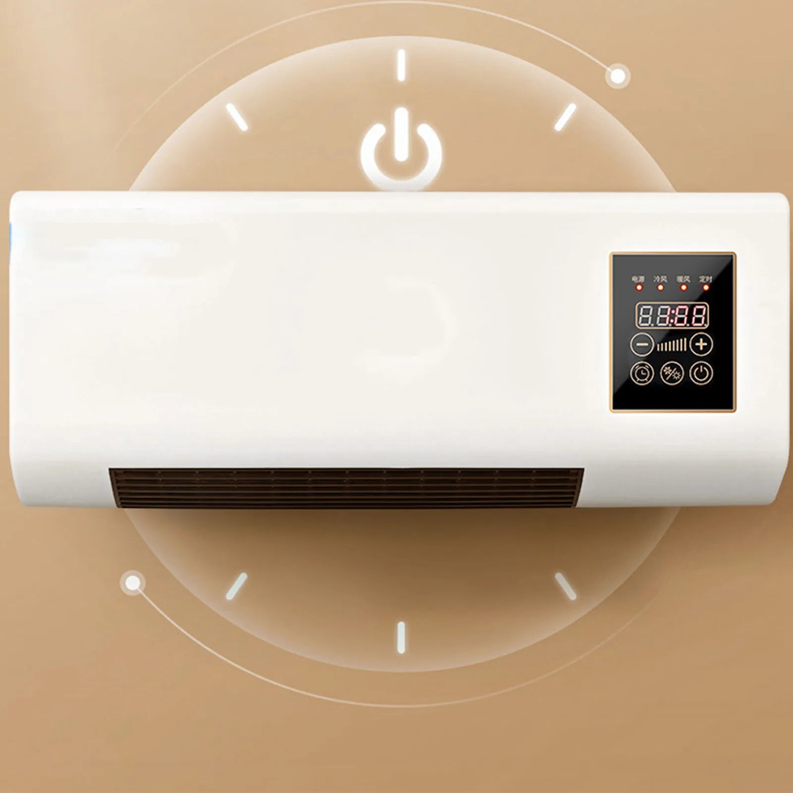 Climatiseur mural Portable 2 en 1, 1800W, frais et chaud, double usage, avec télécommande, pour la maison et la chambre à coucher