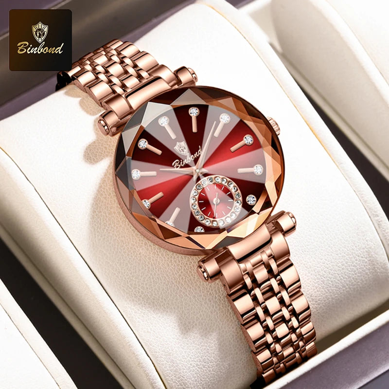 BINBOND nouvelle mode montre élégante de luxe Quartz femmes montres étanche lumineux Date coeur de l'océan conception mme montre-bracelet