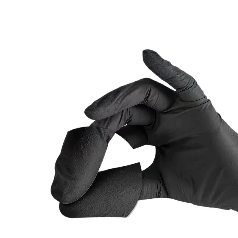 Gants jetables en Nitrile noir PVC, 10/20/50/100 pièces, imperméables sans Latex, pour la réparation automobile, gants de travail pour la teinture des cheveux en toute sécurité des aliments