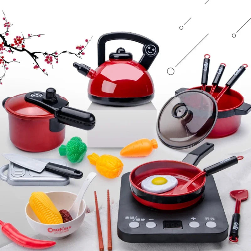 Ensemble de jouets de cuisine pour enfants filles, cuisine pour bébé, coupe de fruits, ustensiles de cuisine, Simulation éducative pour enfants, jeu de Simulation