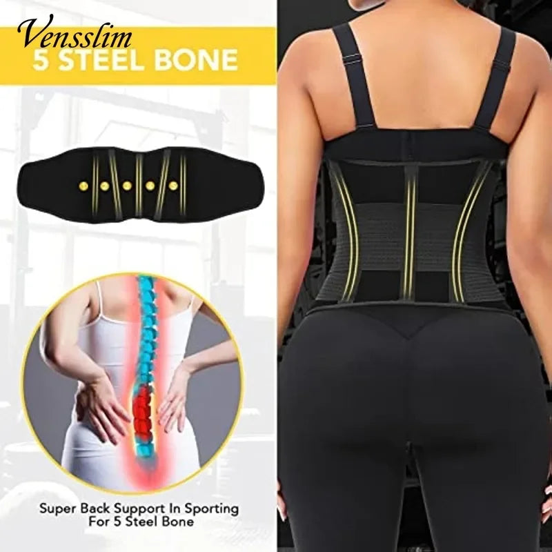 Vensslim femmes Sauna sueur ventre tondeuse ceinture taille formateur minceur corps Shaper Corset entraînement ventre mince gros brûleur ceintures