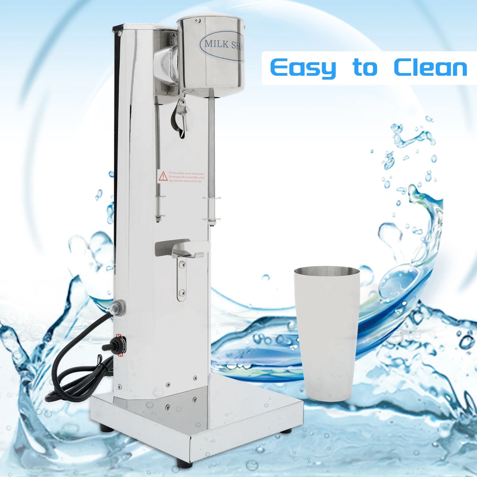 Machine à Milk-Shake commerciale 180W 650ML, en acier inoxydable, mélangeur de crème de lait 18000 tr/min