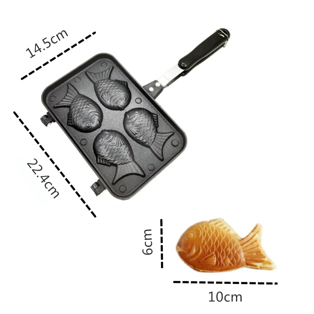 Moule à gaufres en forme de poisson japonais, moule à gâteau Taiyaki 2/4, moules à gâteaux, cuisson de desserts, cuisine pour bricolage à la maison