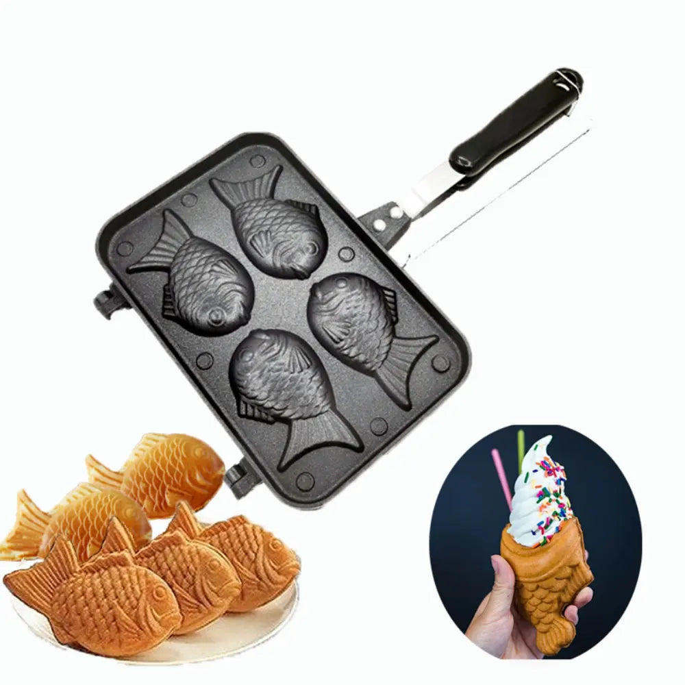 Moule à gaufres en forme de poisson japonais, moule à gâteau Taiyaki 2/4, moules à gâteaux, cuisson de desserts, cuisine pour bricolage à la maison