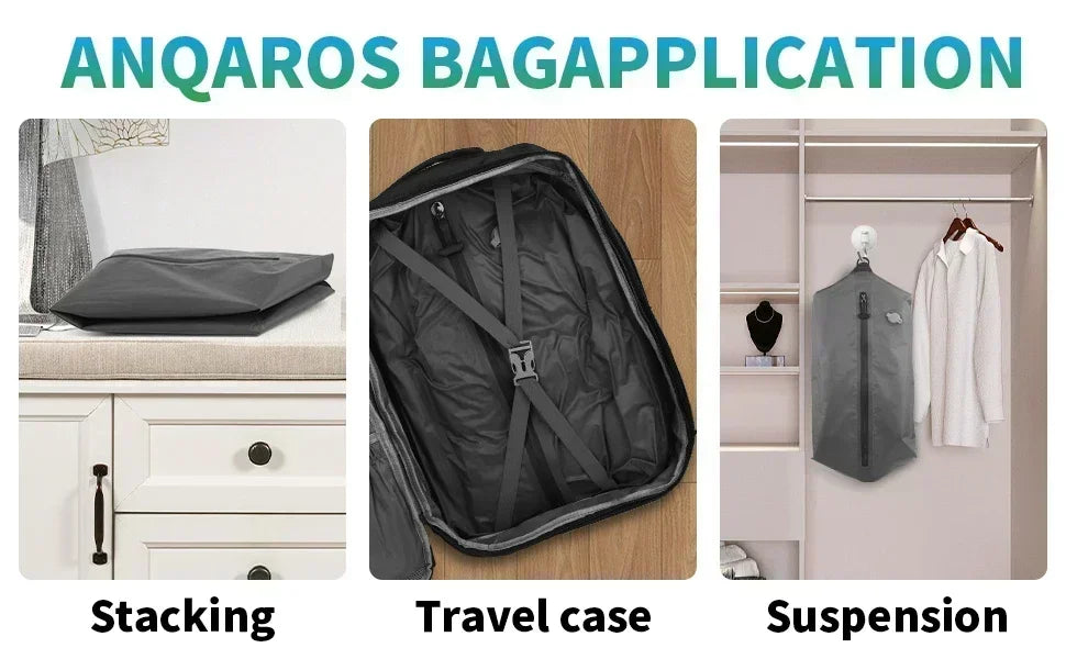 Sac de Compression sous vide 17L avec pompe à Air, sac de rangement réutilisable pour vêtements de voyage, sac de bagages à Compression