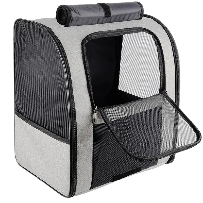 Sacs à dos pour animaux de compagnie, sac à bandoulière respirant pour l'extérieur, pour petits chiens et chats, sac à dos pliable de voyage Portable, fournitures pour animaux de compagnie