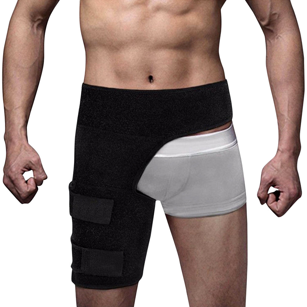 Manchon de compression de cuisse d'orthèse de hanche, enveloppe de compression de tendins de jets et d'aine pour le soulagement de la douleur de la hanche, support pour les remplacements de hanche, sciatique