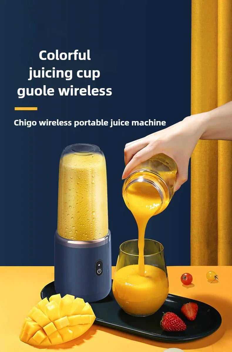 Mélangeurs de jus de fruits portables, Mini bouteille électrique personnelle d'été, USB, 6 lames, presse-agrumes, Machine pour la cuisine