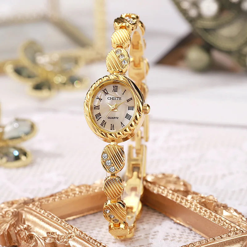 Montres de luxe pour femmes, Bracelets en cristal, marque haut de gamme, élégantes, or et argent, pour petite amie