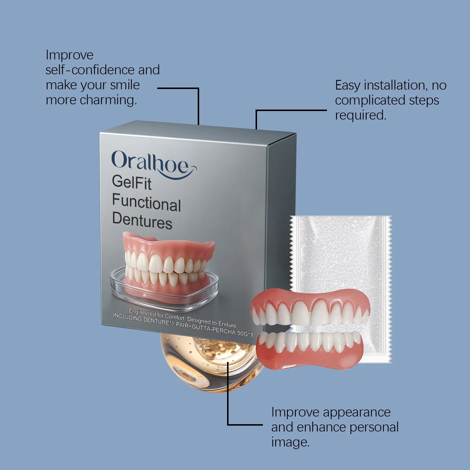 Ensemble de décoration dentaire confortable pour embellir les espaces entre les dents et améliorer l'apparence du sourire
