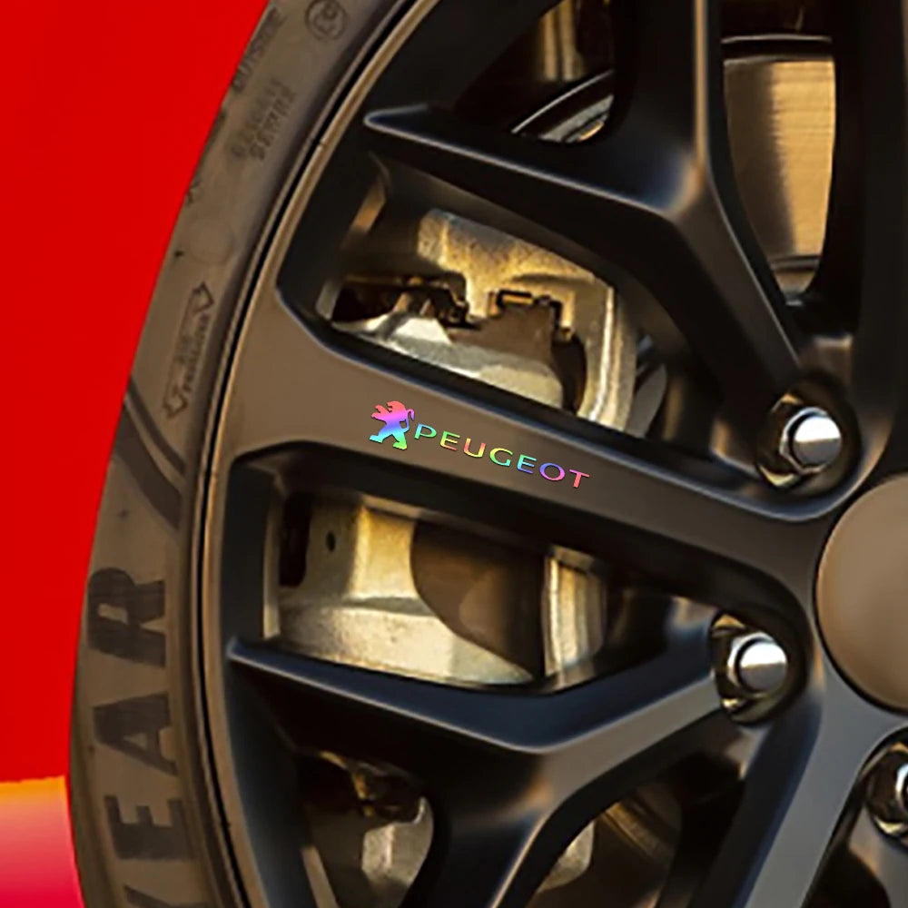 Autocollants réfléchissants en vinyle pour poignée de porte de voiture, 4 pièces, miroir d'essuie-glace, style pour Peugeot 208 2012 ~ 2018 308 2014 ~ 2021 2008
