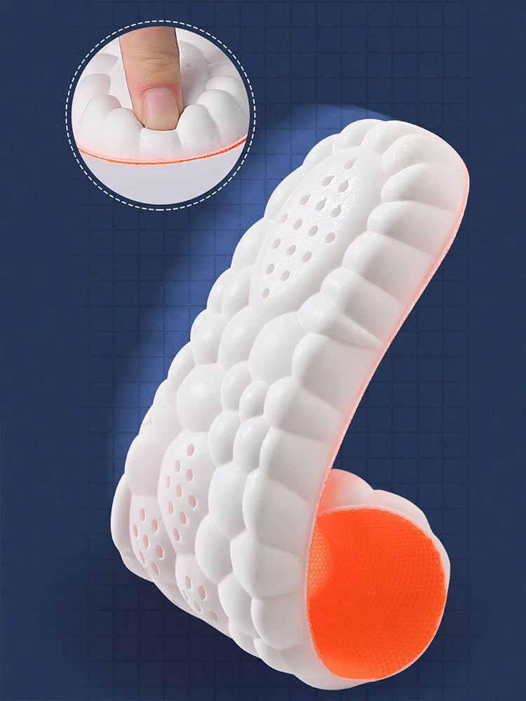 Semelles intérieures de Sport en Latex, 1/2/4 paires, coussinets de chaussures souples à haute élasticité, orthèses, respirantes, Absorption des chocs, coussin de soutien de la voûte plantaire