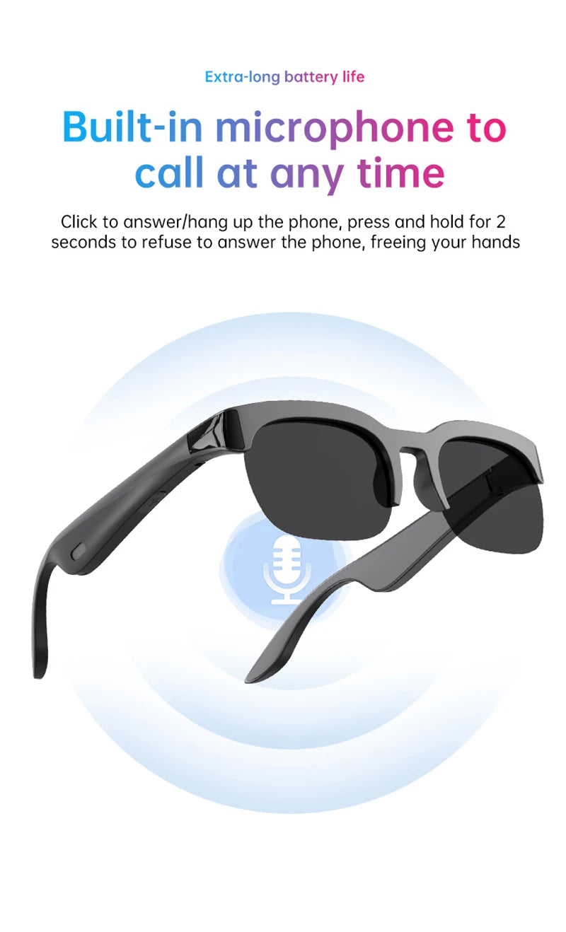 Lunettes Intelligentes Lenovo 2026 : Nouvelle Traduction IA, Conversation Bluetooth, Enregistrement, Écoute Musicale – Lunettes de Soleil Intelligentes pour Hommes et Femmes