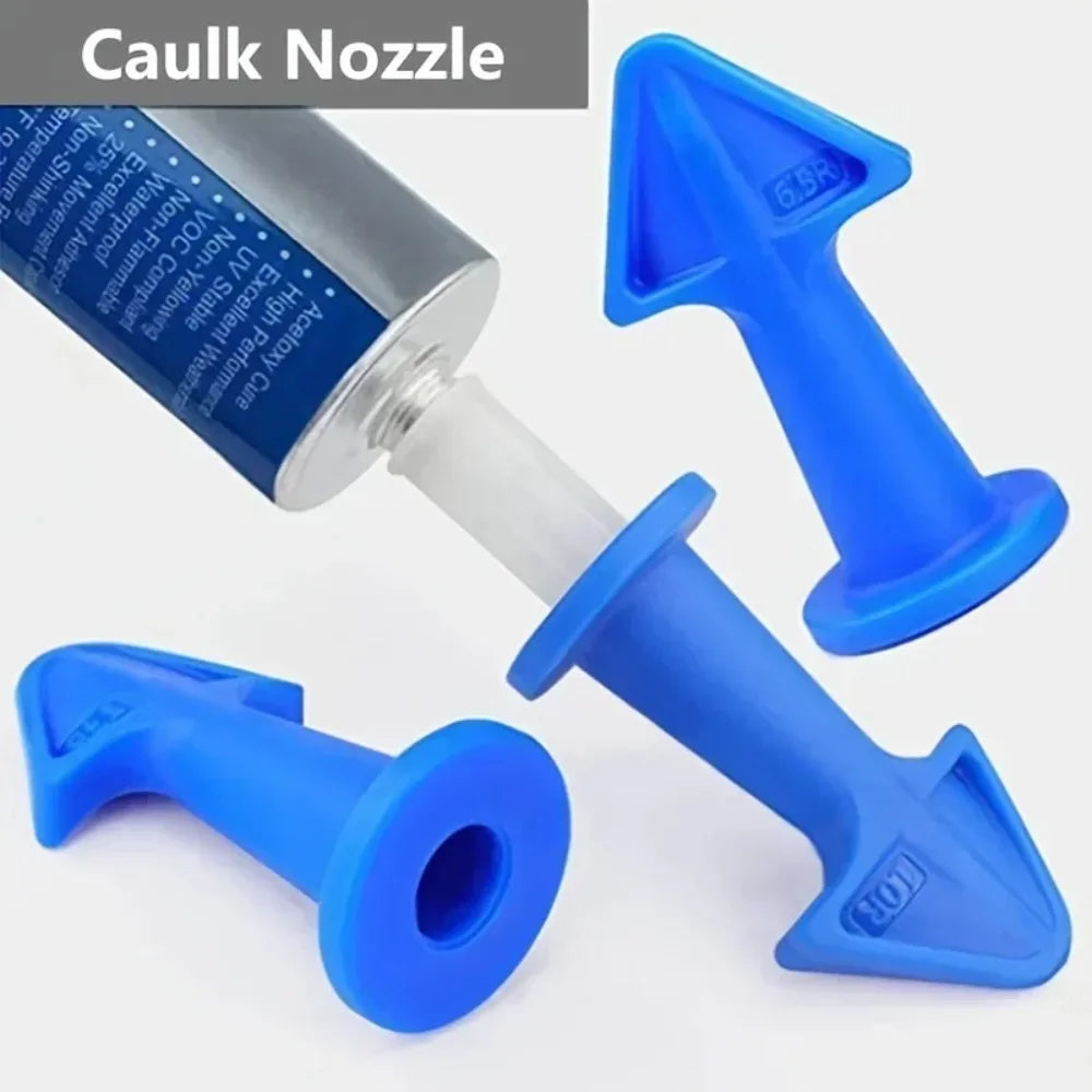 Buse de mastic en Silicone multifonctionnelle, grattoir, outils de calfeutrage au sol, Kit de buses de mastic en Silicone, ensemble d'amélioration de l'habitat A, 3 pièces