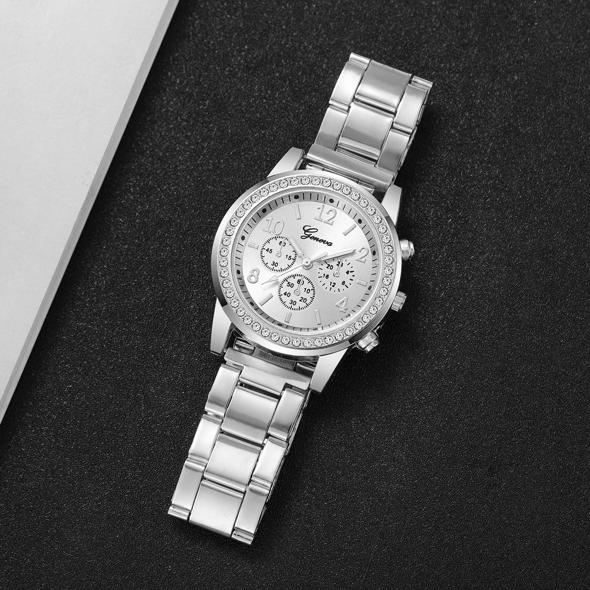 5 pièces de luxe diamant femmes montres Bracelet ensemble dames cadran arabe montres à Quartz Reloj Mujer (sans boîte)