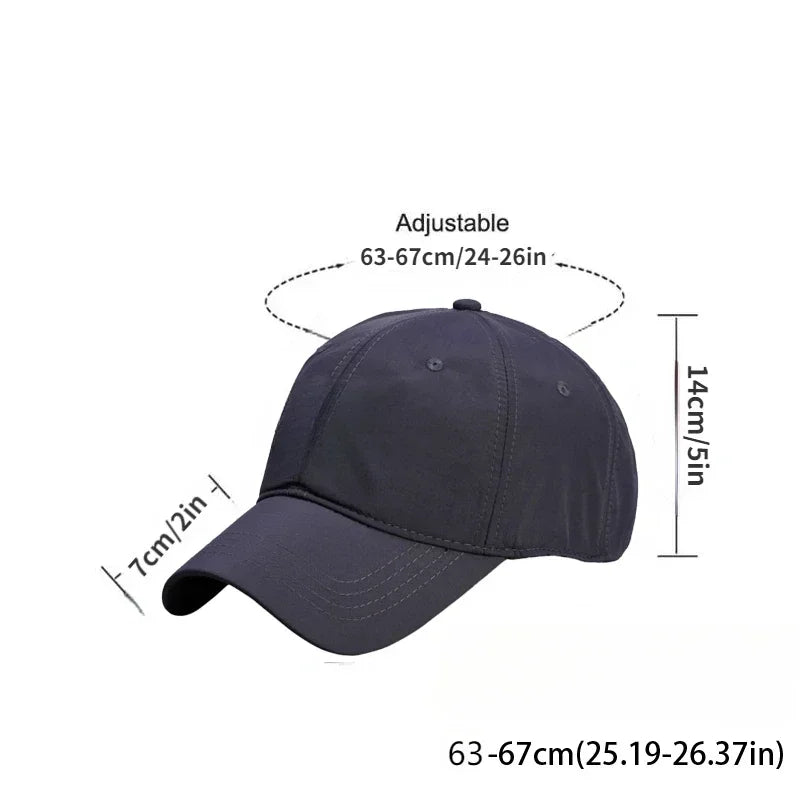 Casquette de Baseball à séchage rapide pour hommes, grande taille 63-67cm, chapeau de papa respirant, grande taille, couronne souple réglable, casquette de course unisexe, nouvelle collection