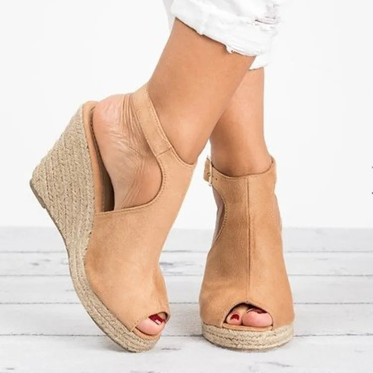 Sandales à Talons pour Femme, Espadrilles Confortables, Chaussures à Plateforme, Nouvelle Collection Été 2025