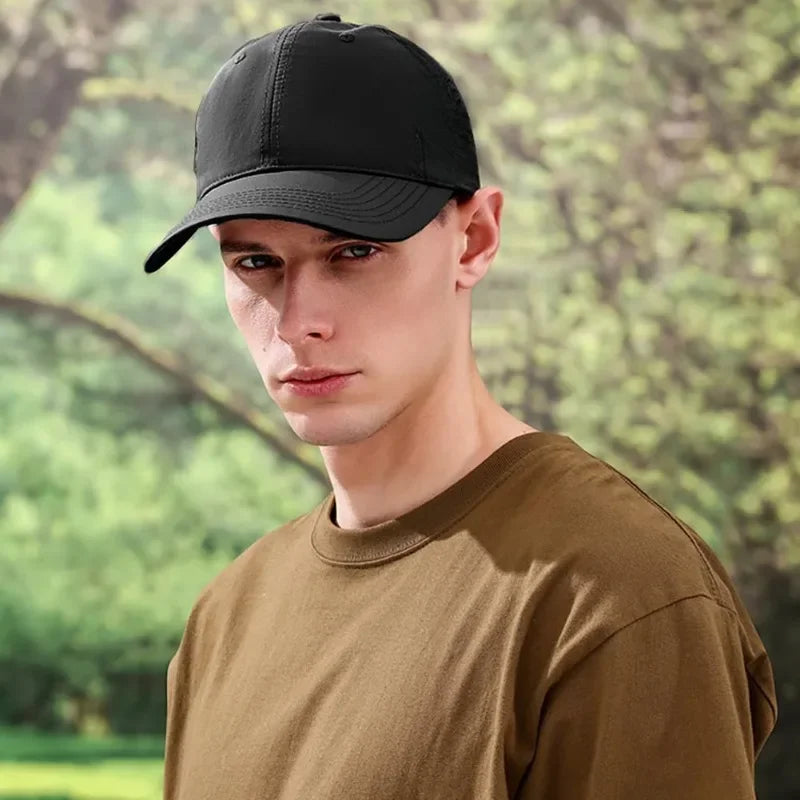 Casquette de Baseball à séchage rapide pour hommes, grande taille 63-67cm, chapeau de papa respirant, grande taille, couronne souple réglable, casquette de course unisexe, nouvelle collection