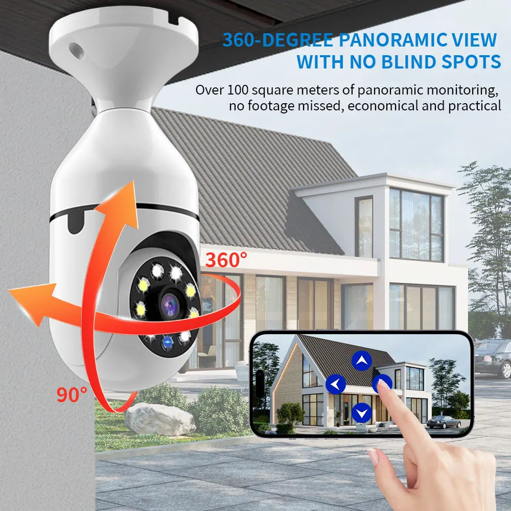 Caméra de Surveillance couleur Vision nocturne moniteur de sécurité automatique suivi humain Zoom intérieur Wifi Miini caméra IP
