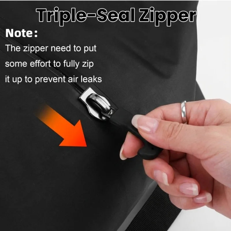 Sac de compression sous vide pour bagages de 17 L, réutilisable, imperméable, anti-poussière, économise 60 % d'espace, sac de voyage sous vide, sacs de rangement