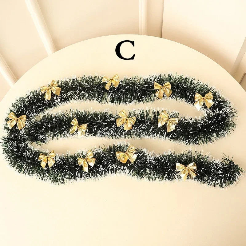 Guirlande de ruban pour décoration de réveillon de noël, 2M, hauts de Bar, arbre de noël, ornements de cuisine, accessoire de décoration pour fête de mariage et noël