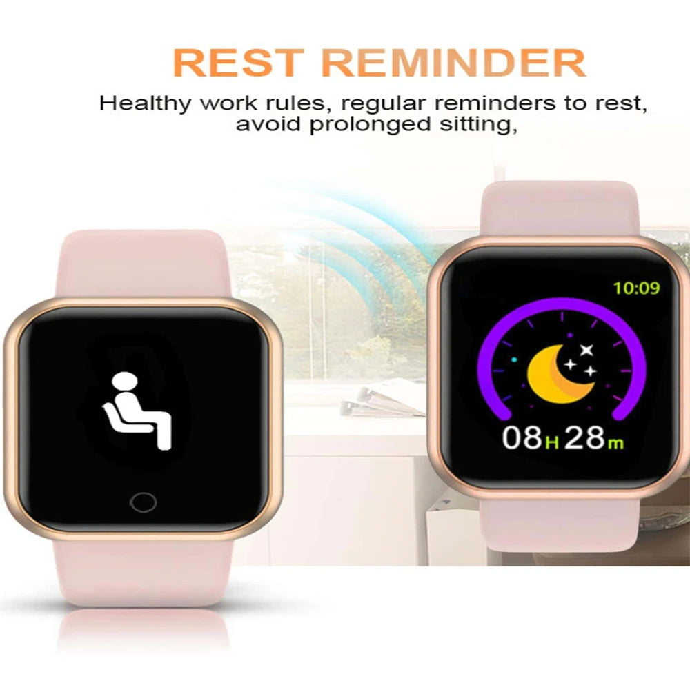 Smartwatch hommes femmes montres montre intelligente Message Fitness moniteur Bracelet cadeau d'anniversaire horloge électronique pour Android IOS