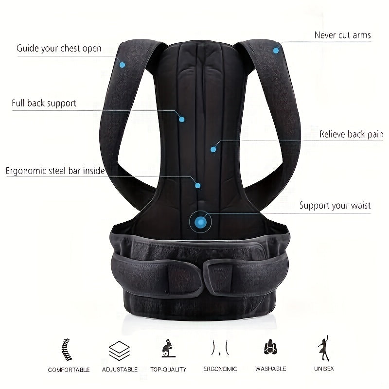 Correcteur de Posture du dos, ceinture correctrice Anti-chameau, ceinture correctrice de Posture assise, orthopédique réglable, nouveau