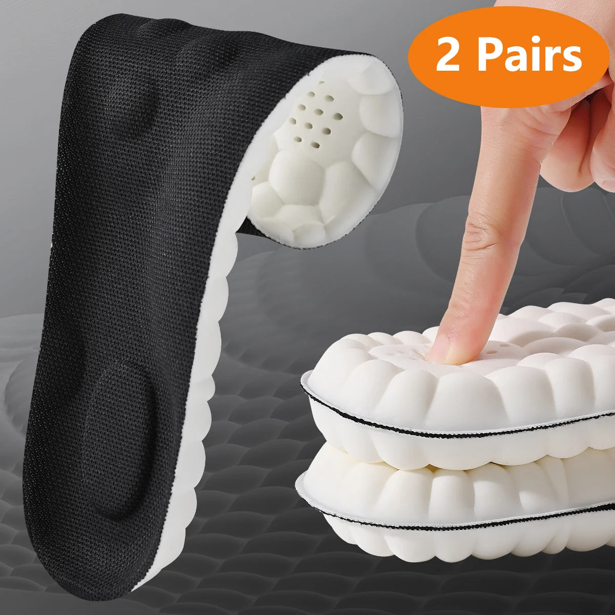 Semelles intérieures de Sport en Latex, 1/2/4 paires, coussinets de chaussures souples à haute élasticité, orthèses, respirantes, Absorption des chocs, coussin de soutien de la voûte plantaire